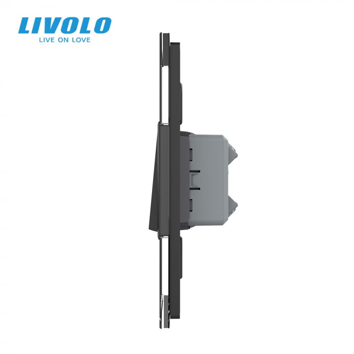 Intrerupator mecanic simplu cruce 2M, Standard italian Livolo [2]