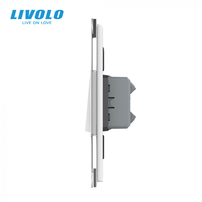 Intrerupator mecanic simplu cruce 2M, Standard italian Livolo [2]
