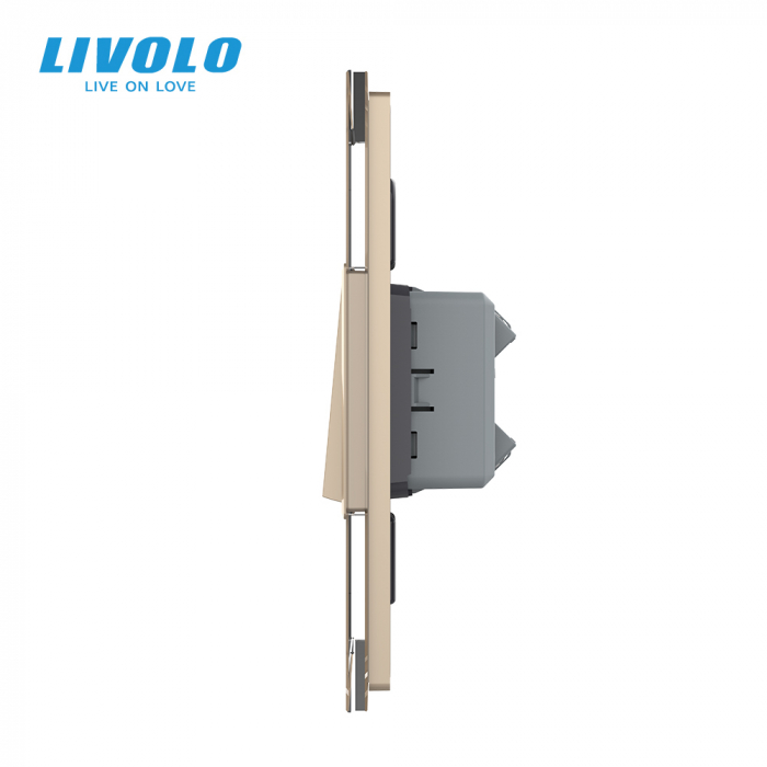 Intrerupator mecanic simplu cruce 2M, Standard italian Livolo [2]