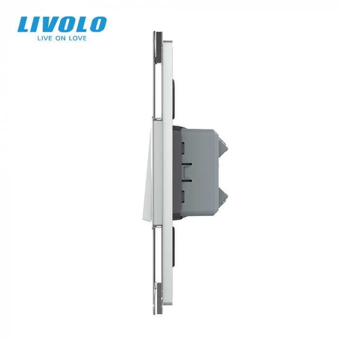 Intrerupator mecanic simplu cruce 2M, Standard italian Livolo [2]