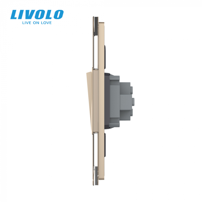 Intrerupator mecanic simplu reset/revenire 2M, Standard italian Livolo [2]