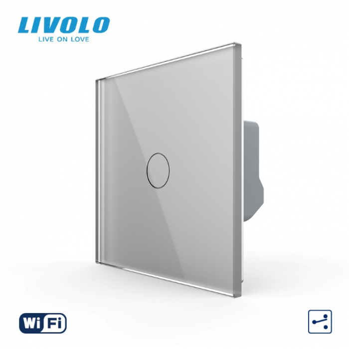 Intrerupator simplu cap scara/cruce wireless cu touch Livolo serie noua [1]