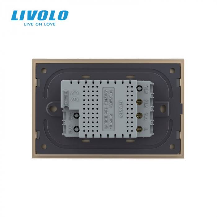 Intrerupator tactil dublu wireless Livolo,standard italian -serie noua [5]