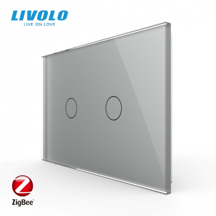 Intrerupator tactil DUBLU protocol zigbee Livolo,standard italian control din aplicatia mobila [14]