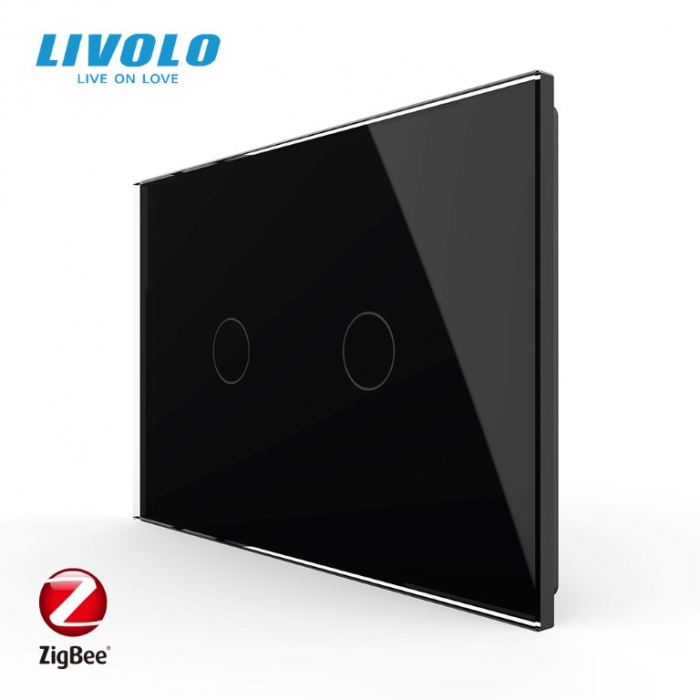 Intrerupator tactil DUBLU protocol zigbee Livolo,standard italian control din aplicatia mobila [6]