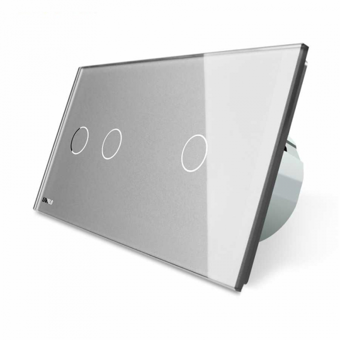 Intrerupator tactil dublu+simplu Livolo, wireless [1]