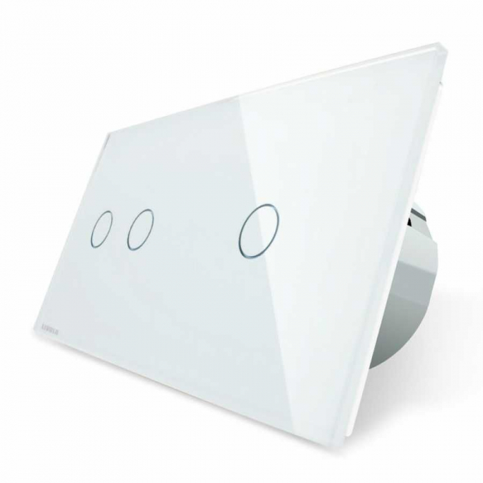 Intrerupator tactil dublu+simplu Livolo, wireless [1]