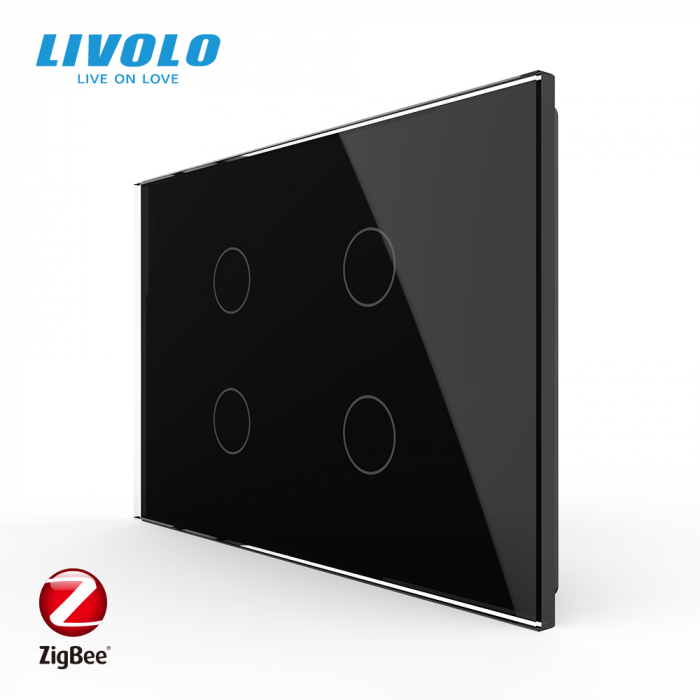 Intrerupator tactil Livolo qvadruplu cap scara/cruce ZIGBEE standard italian serie noua [1]