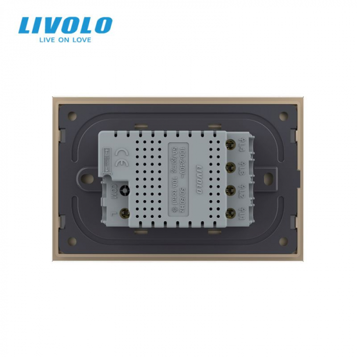 Intrerupator tactil Livolo qvadruplu cap scara/cruce standard italian serie noua [4]