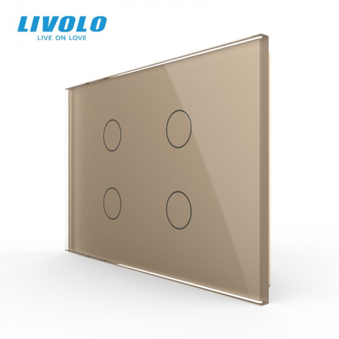 Intrerupator tactil Livolo qvadruplu cap scara/cruce standard italian serie noua [1]