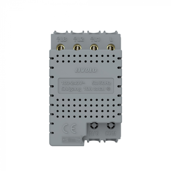 Intrerupator tactil Livolo triplu cap scara/cruce standard italian serie noua [4]