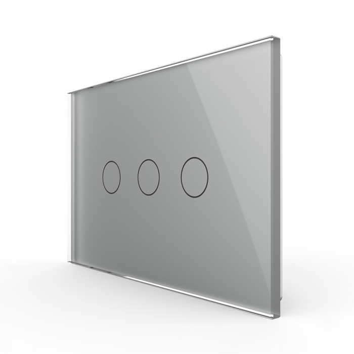 Intrerupator tactil Livolo triplu cap scara/cruce standard italian serie noua [1]
