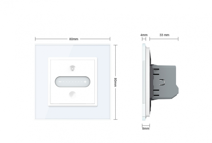 Intrerupator tactil Livolo WiFi, Zigbee, cap scara / cruce, dimabil, intensitate lumina ajustabila [10]