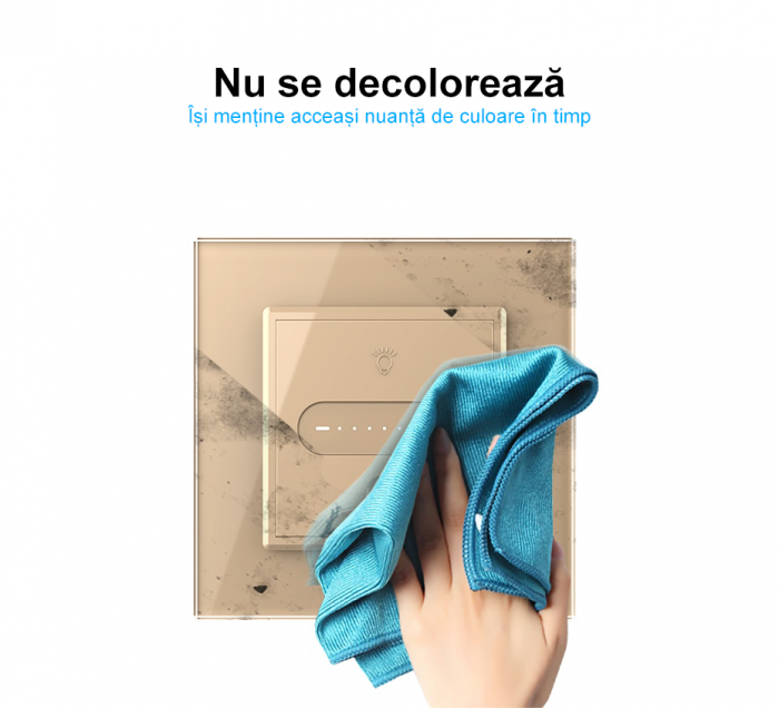 Intrerupator tactil Livolo WiFi, Zigbee, cap scara / cruce, dimabil, intensitate lumina ajustabila [8]