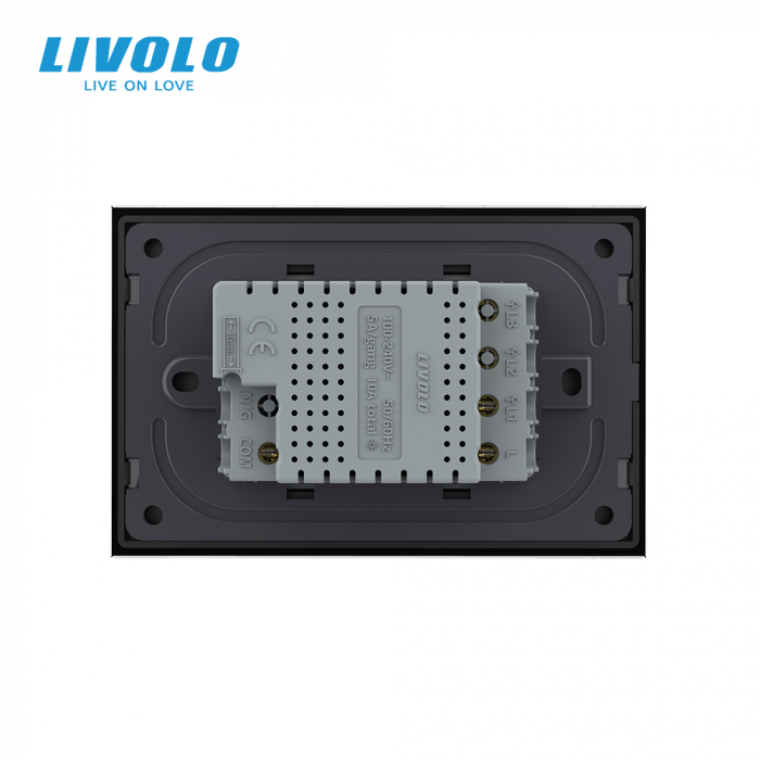 Intrerupator tactil simplu cap scara/cruce wireless Livolo,standard italian [5]