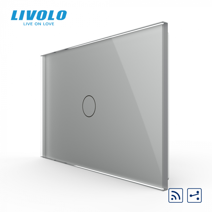Intrerupator tactil simplu cap scara/cruce wireless Livolo,standard italian [2]
