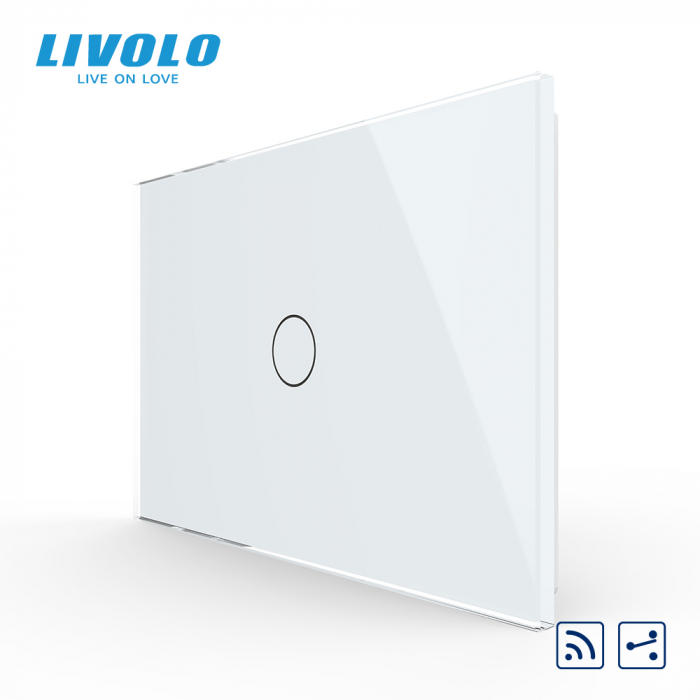 Intrerupator tactil simplu cap scara/cruce wireless Livolo,standard italian [2]
