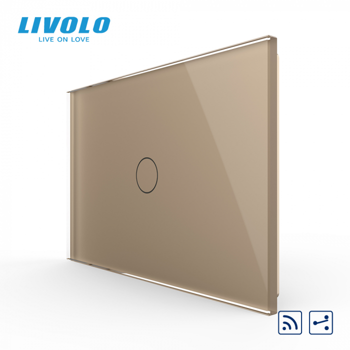Intrerupator tactil simplu cap scara/cruce wireless Livolo,standard italian [2]