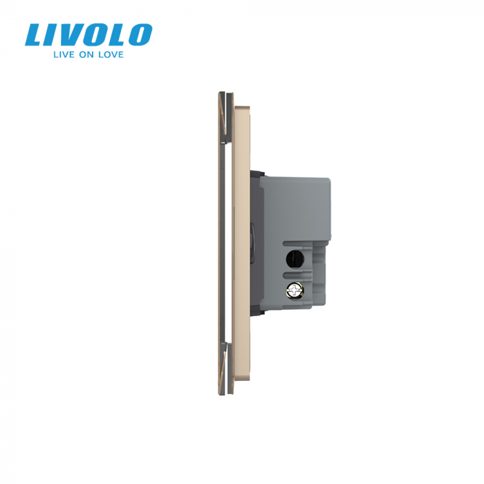 Intrerupator tactil simplu cap scara/cruce zigbee Livolo,standard italian -serie noua [3]