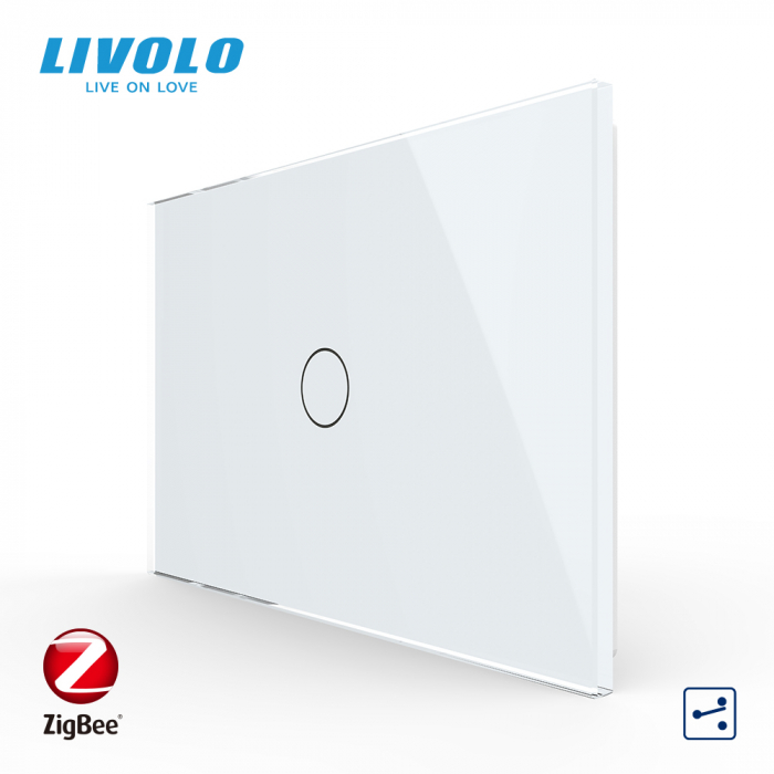 Intrerupator tactil simplu cap scara/cruce zigbee Livolo,standard italian -serie noua [2]