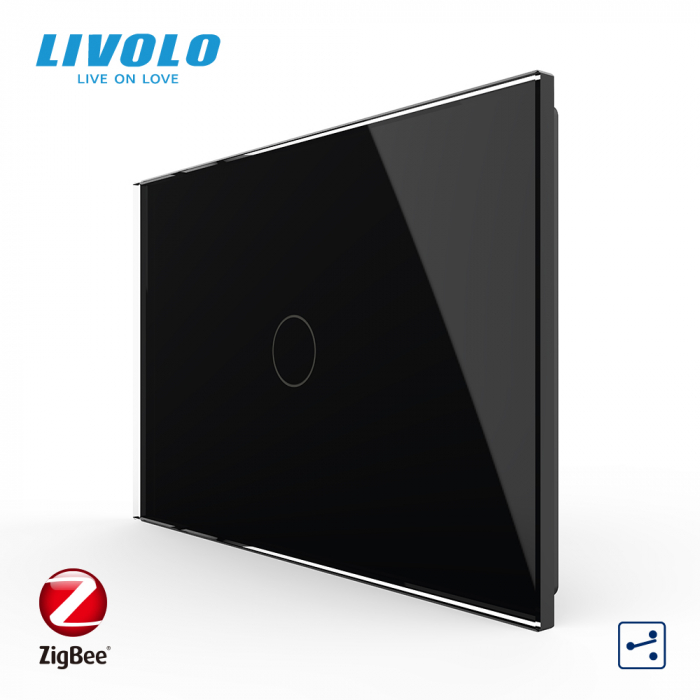Intrerupator tactil simplu cap scara/cruce zigbee Livolo,standard italian -serie noua [1]