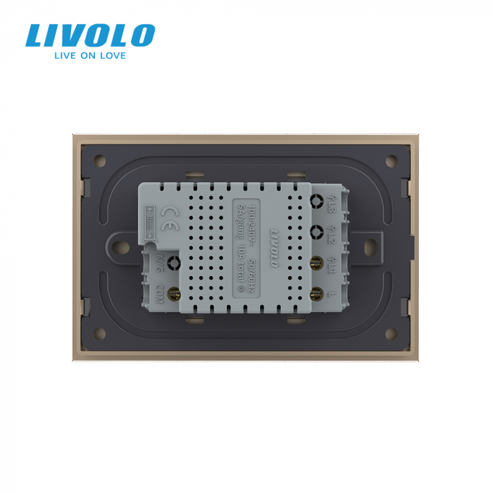 Intrerupator tactil simplu cap scara/cruce zigbee Livolo,standard italian -serie noua [4]