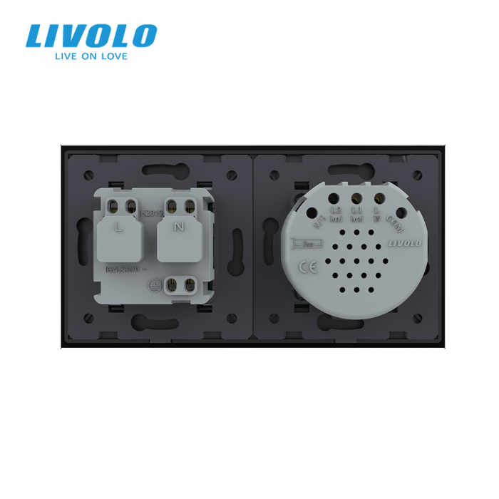 Intrerupător tactil simplu ZIGBEE si priză smart cu control vocal/aplicatia mobila Livolo [6]