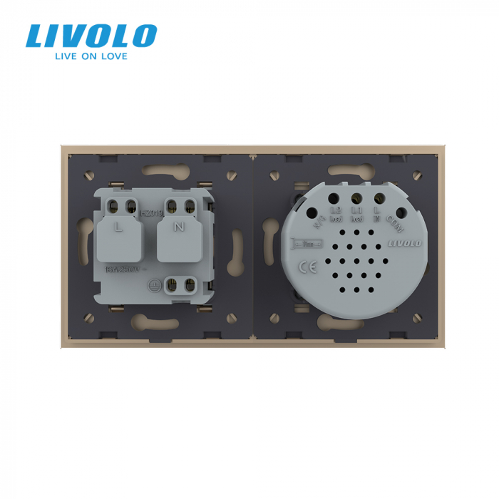 Intrerupător tactil simplu ZIGBEE si priză smart cu control vocal/aplicatia mobila Livolo [6]