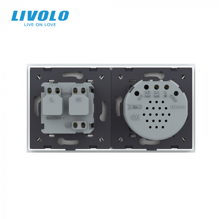 Intrerupător tactil simplu ZIGBEE si priză smart cu control vocal/aplicatia mobila Livolo [6]