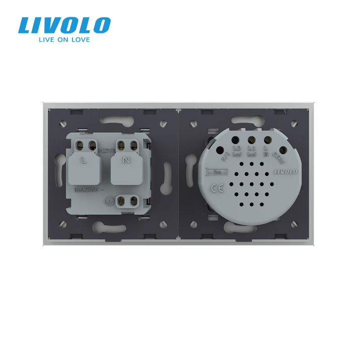 Intrerupător tactil simplu ZIGBEE si priză smart cu control vocal/aplicatia mobila Livolo [6]