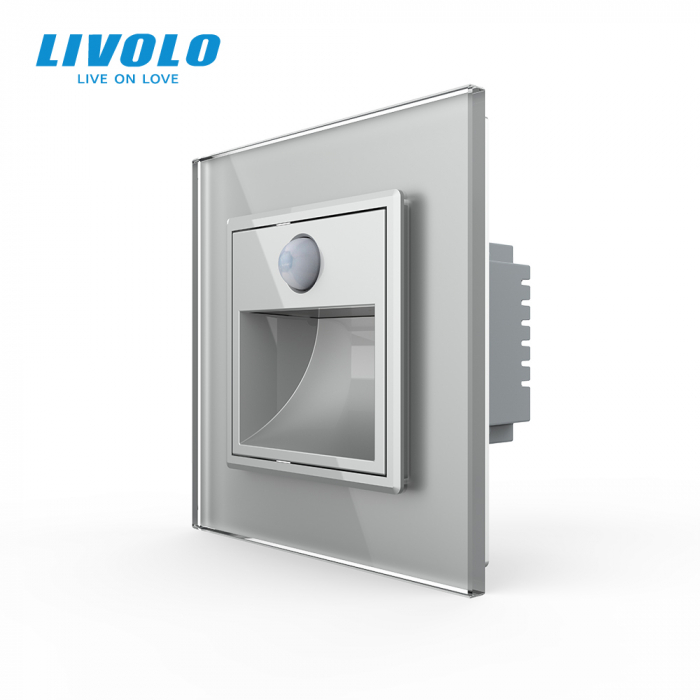 Lampa de orientare scara, cu senzor miscare si panou sticla Livolo [1]