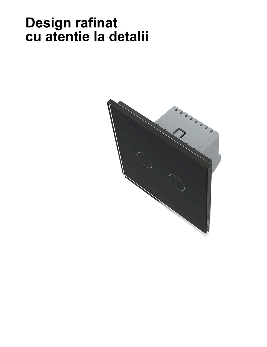 Modul intrerupator inteligent EC dublu tactil, cap scara, Generatie Noua [6]