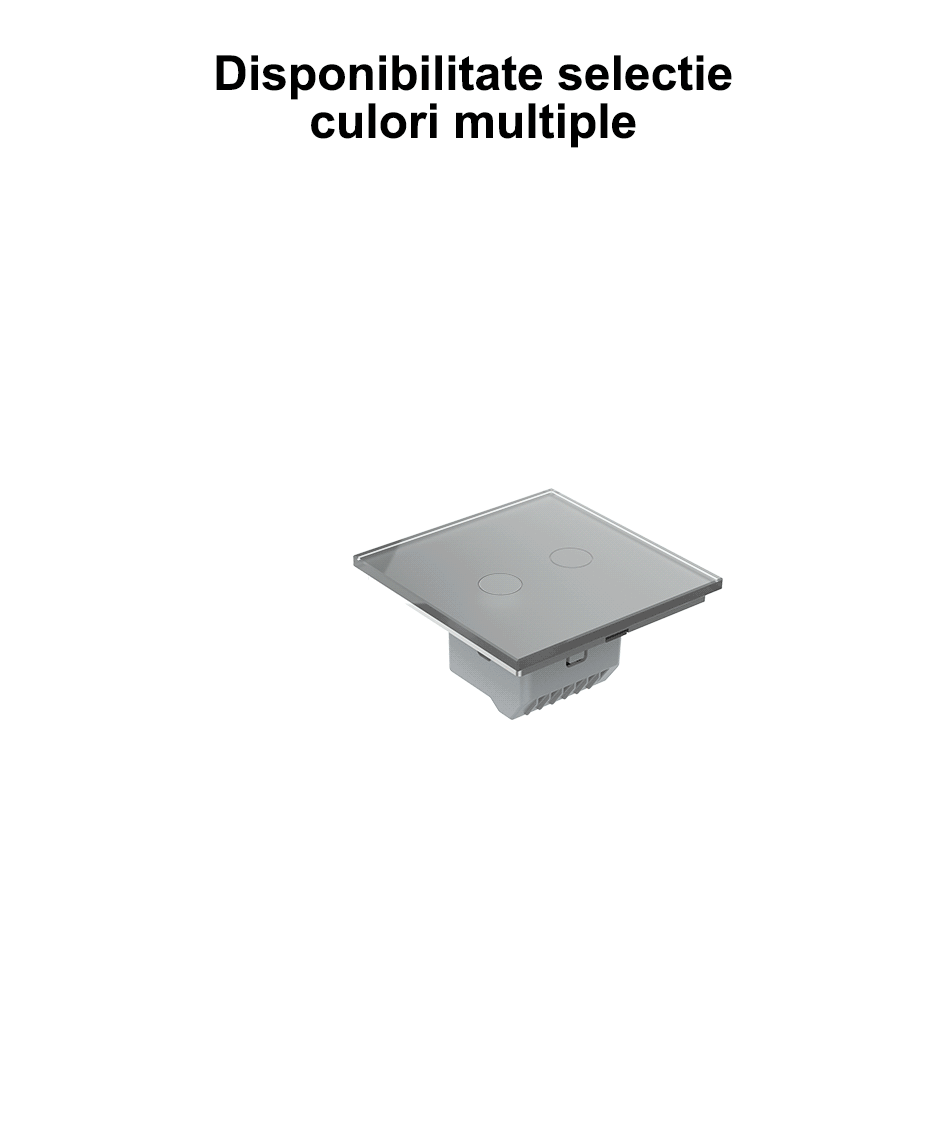 Modul intrerupator inteligent EC dublu tactil, cap scara, Generatie Noua [5]