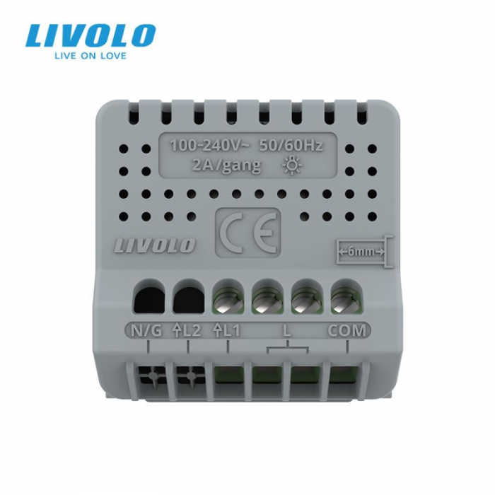 Modul intrerupator tactil simplu cap scara/cruce ZigBee Livolo Serie Noua [4]