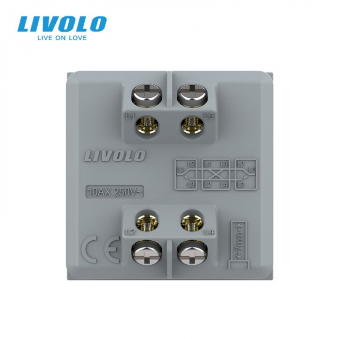 Modul Intrerupator mecanic cap cruce Livolo o tasta doua module [4]