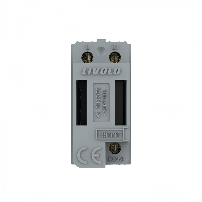 Modul intrerupator simplu cap scara cu touch Livolo 1M standard italian serie noua [5]