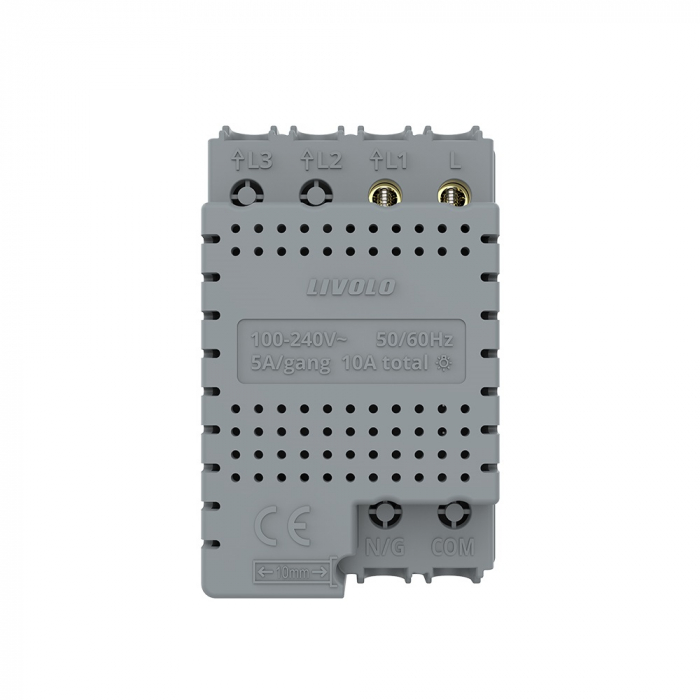 Modul intrerupator simplu cap scara/cruce cu touch Livolo Serie noua standard Italian [2]