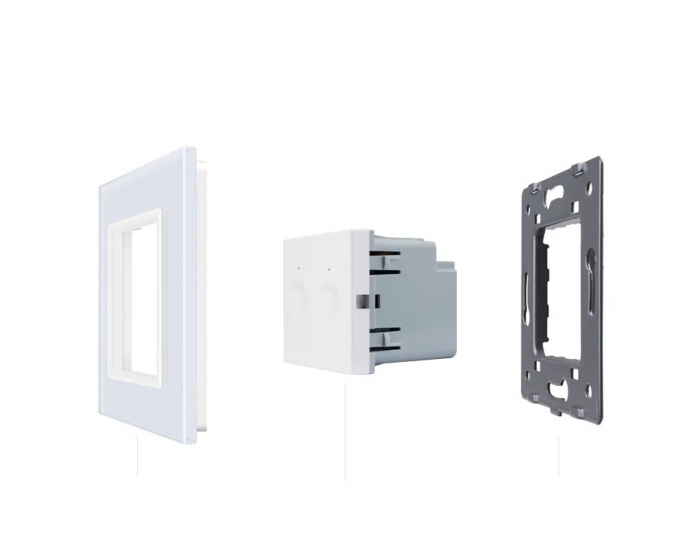 Modul intrerupator tactil dublu ZIGBEE draperie/jaluzele seria noua Livolo [4]