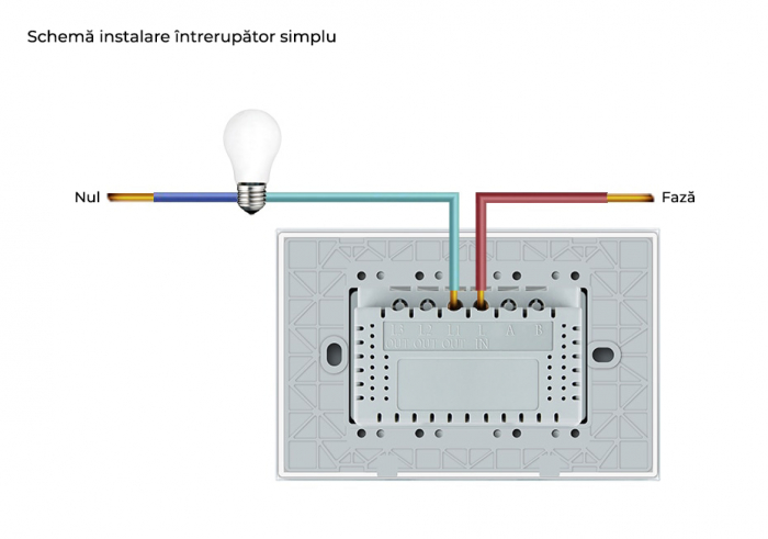 Modul intrerupator tactil simplu cap scara/cruce Livolo,standard italian [4]