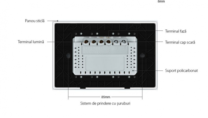 Modul Intrerupator triplu cu touch Livolo standard italian [3]