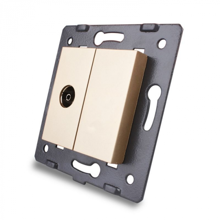 Modul Priza simpla TV Livolo, Alb Livolo VL-C7-1V [1]