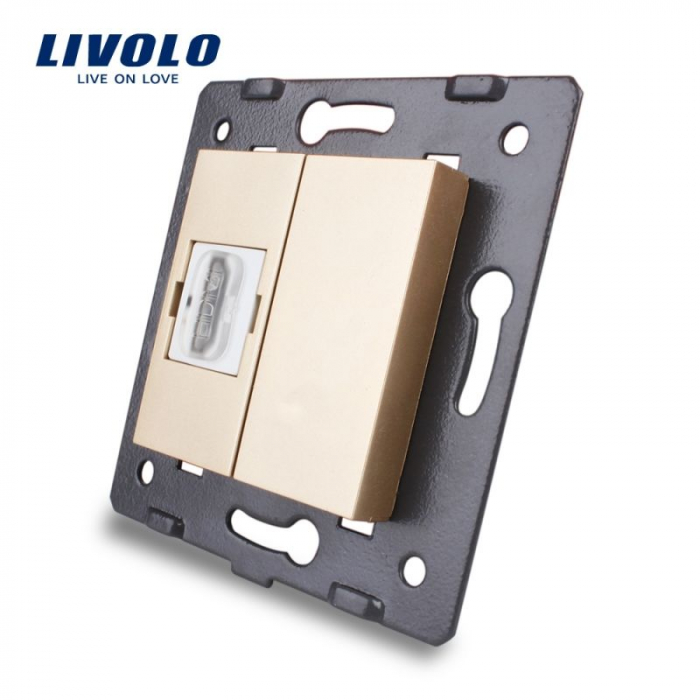 Modul priza media simpla HDMI Livolo VL-C7-1HD [1]