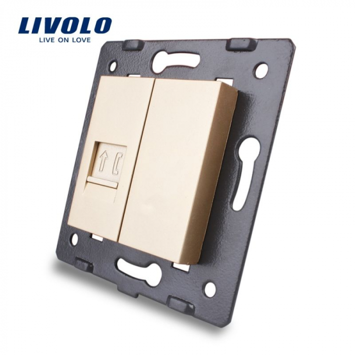 Modul Priza simpla telefon Livolo VL-C7-1T-11 [1]