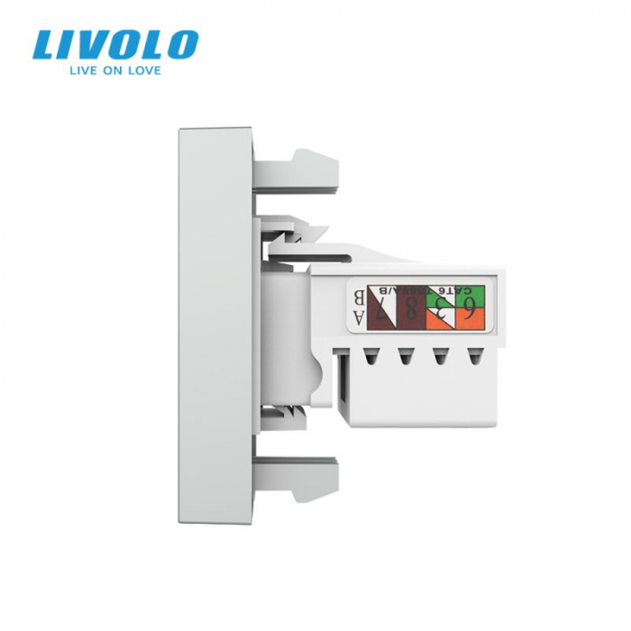Modul Priza simpla rețea calculator 1M, RJ45, Livolo [2]