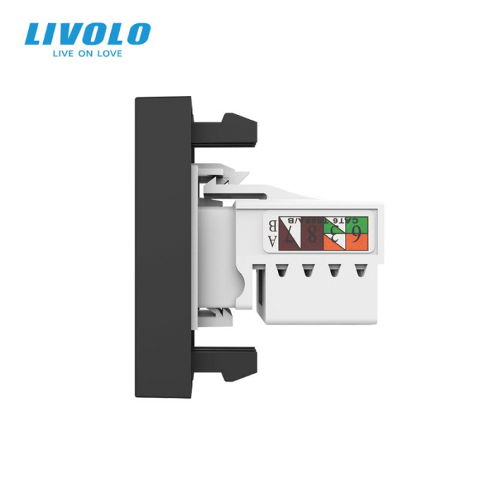 Modul Priza simpla rețea calculator 1M, RJ45, Livolo [2]