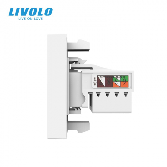 Modul Priza simpla rețea calculator 1M, RJ45, Livolo [2]