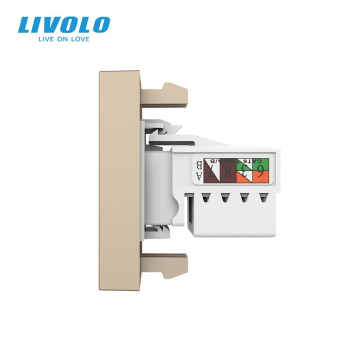 Modul Priza simpla rețea calculator 1M, RJ45, Livolo [2]