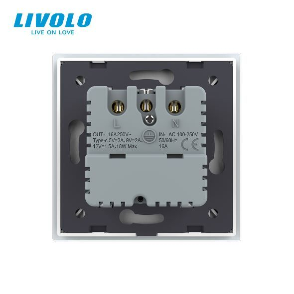 Modul priza simpla Schuko si slot USB Tip-C Standard German 2M [6]