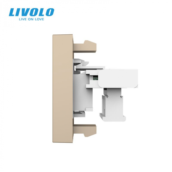 Modul Priza simpla telefon 1M, RJ11, Livolo [2]