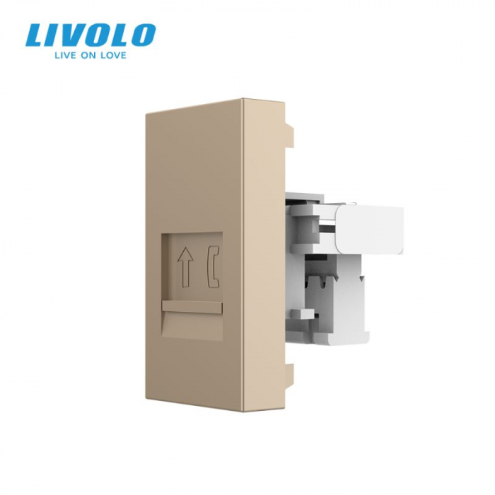 Modul Priza simpla telefon 1M, RJ11, Livolo [1]